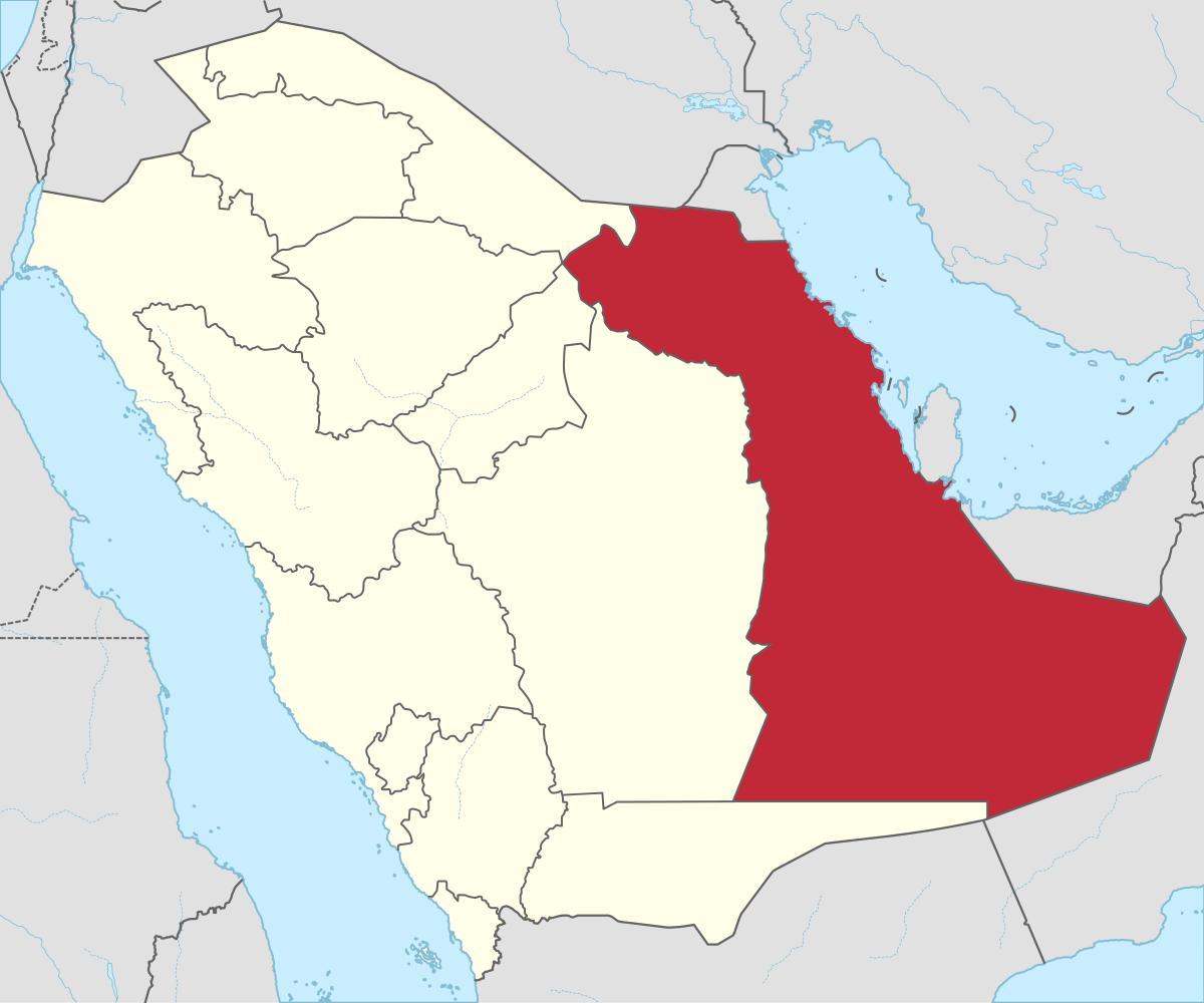 Mapa ekialdeko probintzia Saudi Arabia