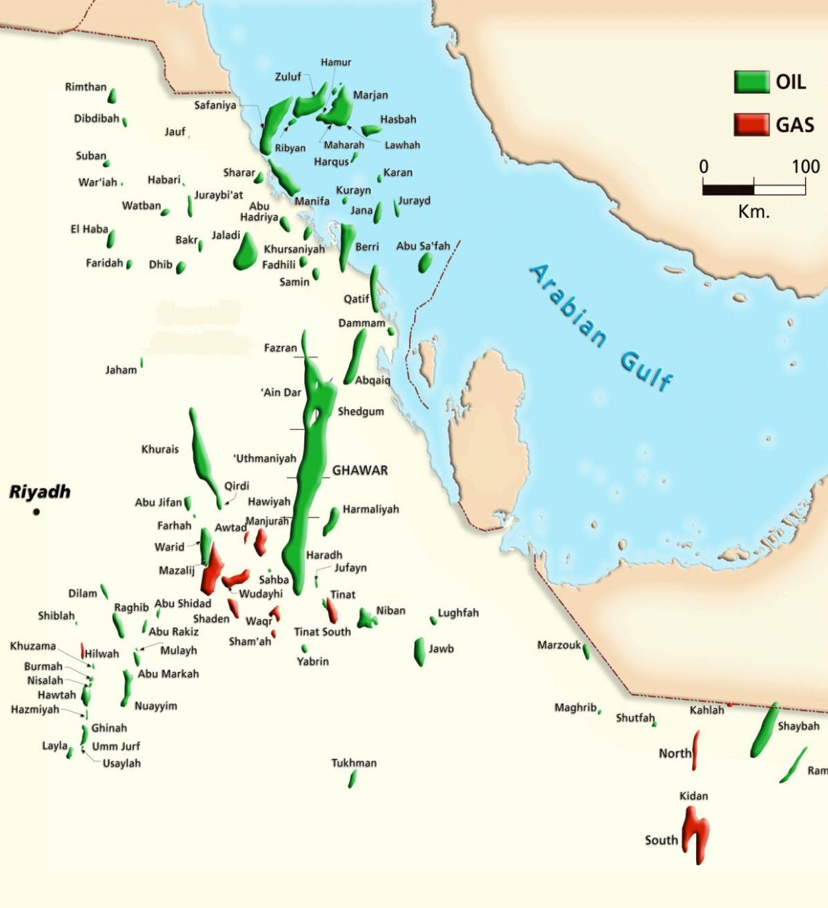 Mapa manifa Saudi Arabia
