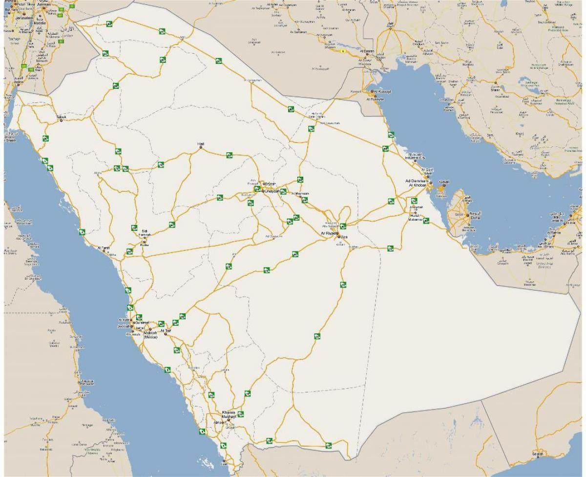 Mapa zehatza Saudi Arabia
