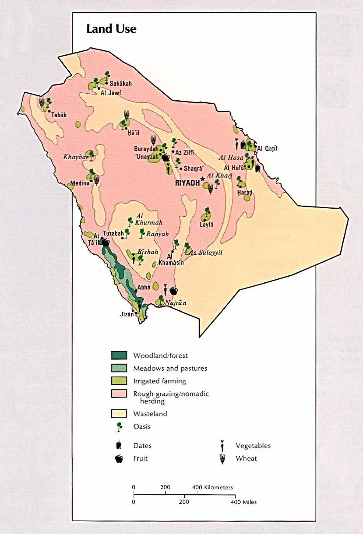 Mapa Saudi Arabia baliabide naturalak