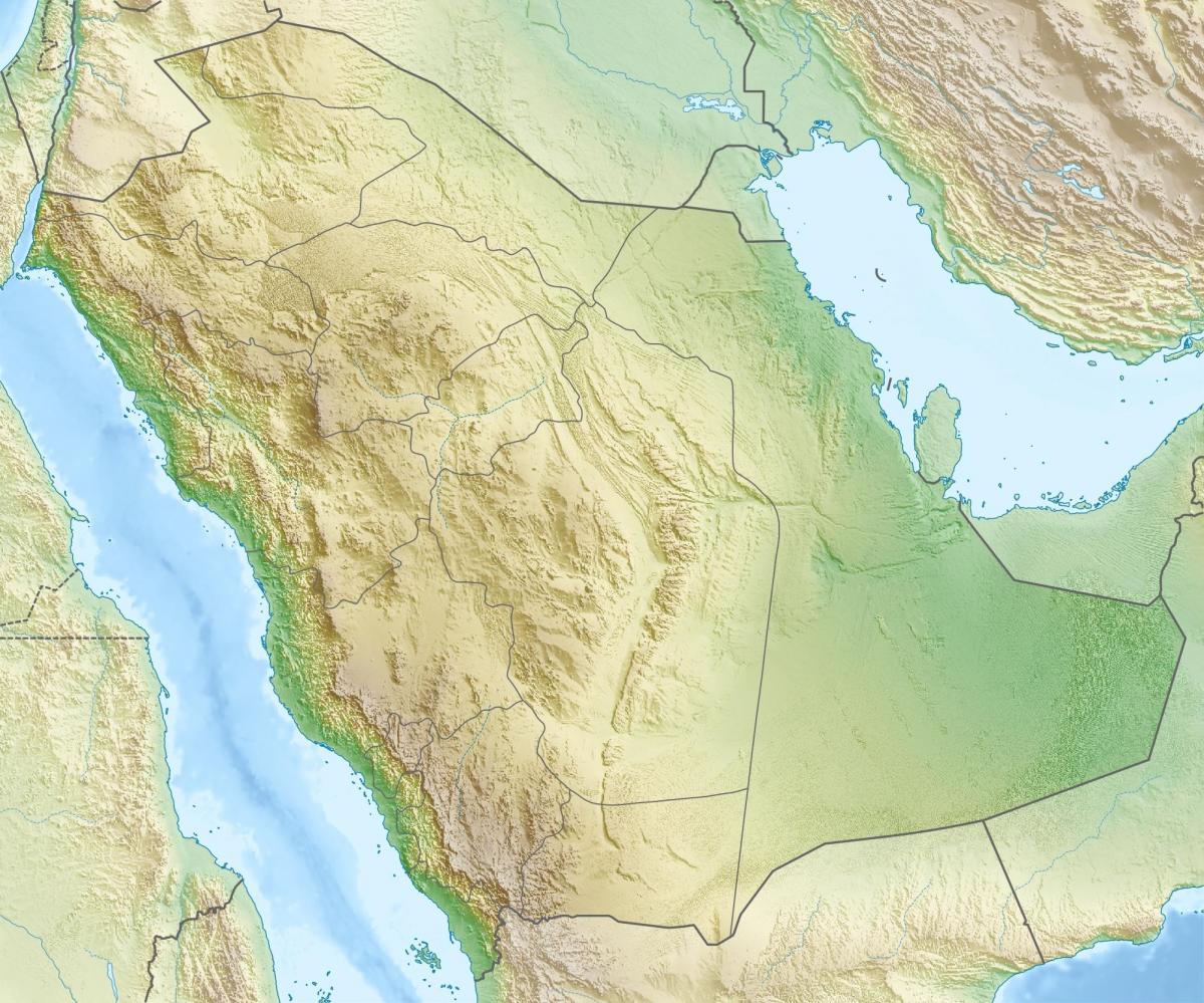 Mapa Saudi Arabia mendiak