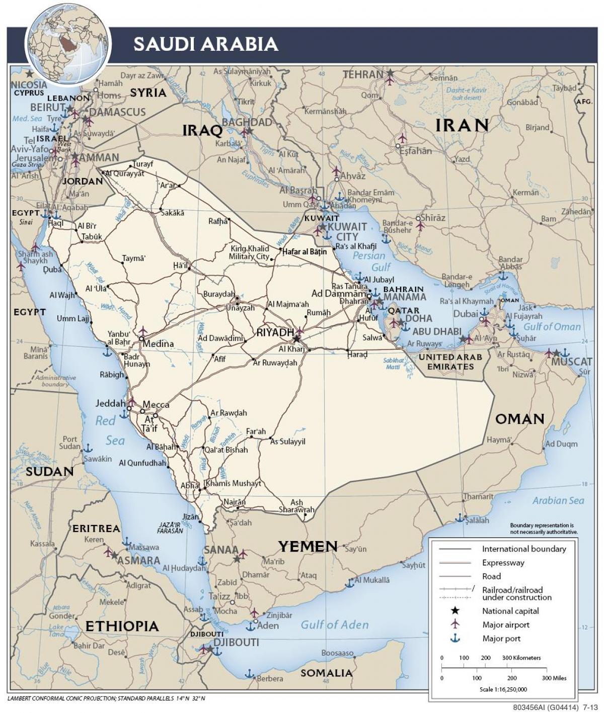 Mapa Saudi Arabia portu