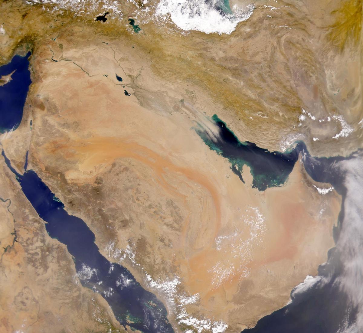 Mapa Saudi Arabia satelite