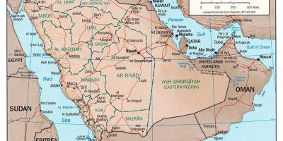 Mapa Saudi Arabia hiri errepidez