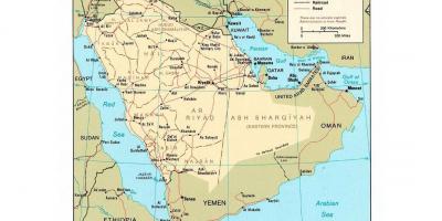 Saudi Arabia mapa hiri nagusietako