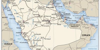 Mapa dhahran Saudi Arabia 