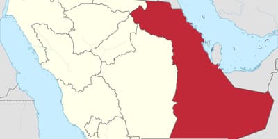 Mapa ekialdeko probintzia Saudi Arabia