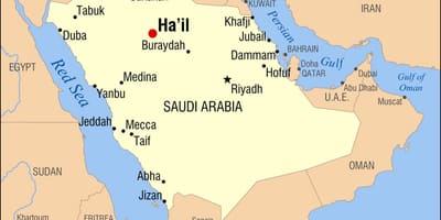 Mapa kazkabarra Saudi Arabia
