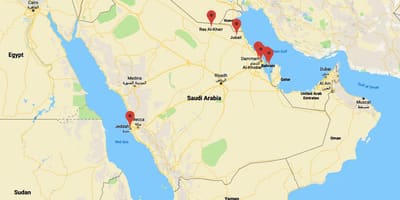 Mapa Saudi Arabia al khobar