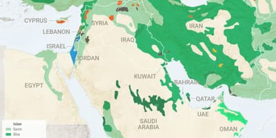 Mapa Saudi Arabia erlijioa
