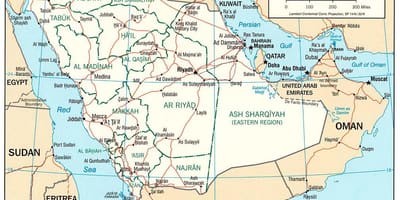 Mapa Saudi Arabia herriaren izena