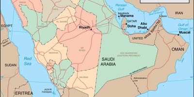 Mapa Saudi Arabia probintzien
