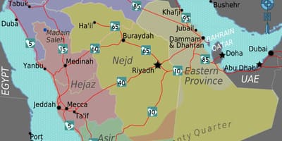 Mapa turaif Saudi Arabia
